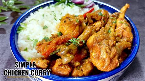 Chicken Curry For Bachelors Simple Chicken Curry For Beginners Chicken Gravy Youtube