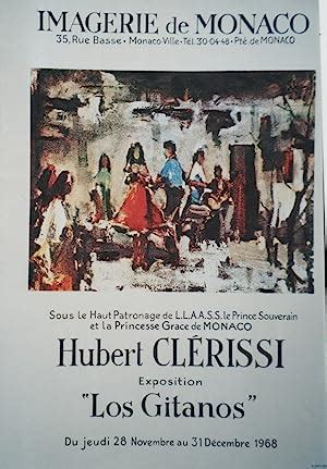 HUBERT CLERISSI EXPOSITION LOS GITANOS 1968 Affiche Originale