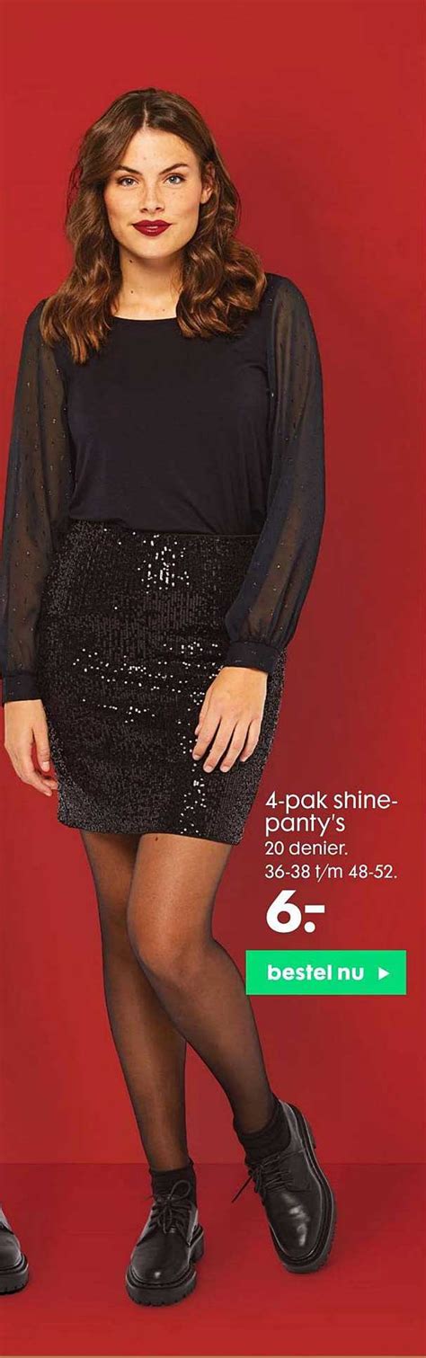 4 Pak Shine Panty S Aanbieding Bij HEMA 1Folders Nl