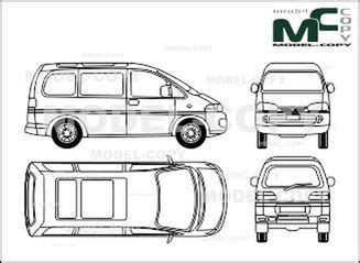 Mitsubishi Space Gear GLS L400 2D Drawing Blueprints 27314