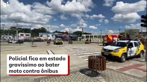 Policial Fica Em Estado Grav Ssimo Ao Bater Moto Contra Nibus Na Linha