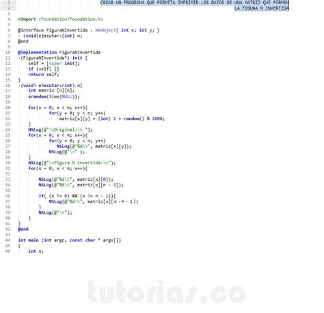 Poo Arrays Objective C Figura N Invertida Tutorias Co