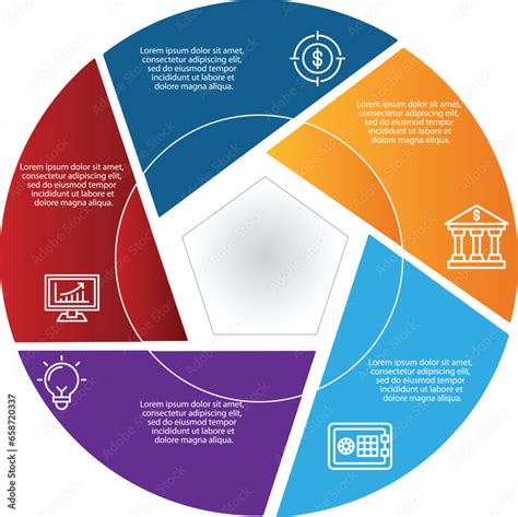 Collection Of Vector Circle Chart Infographic Templates For