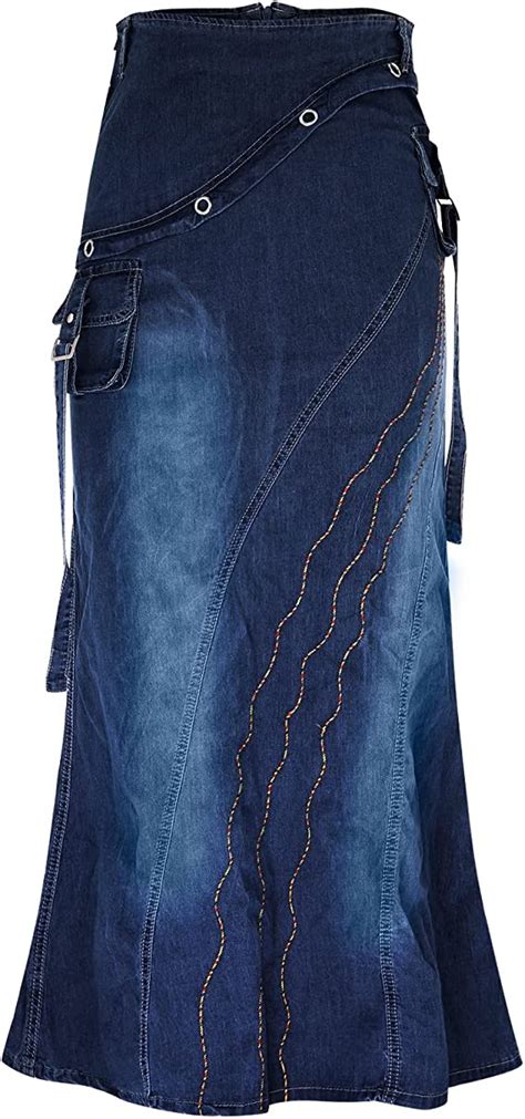 Jeansrock Damen Lang Gro E Gr En Jeansrock F R Damen Elegant