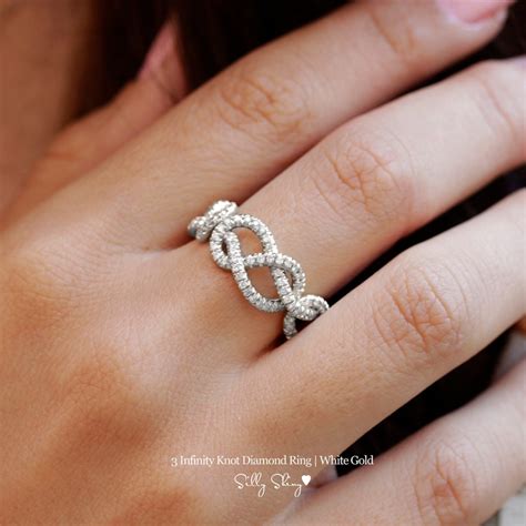 Infinity Celtic Love Knot Diamond Ring Triple Figure 8 Knot Etsy