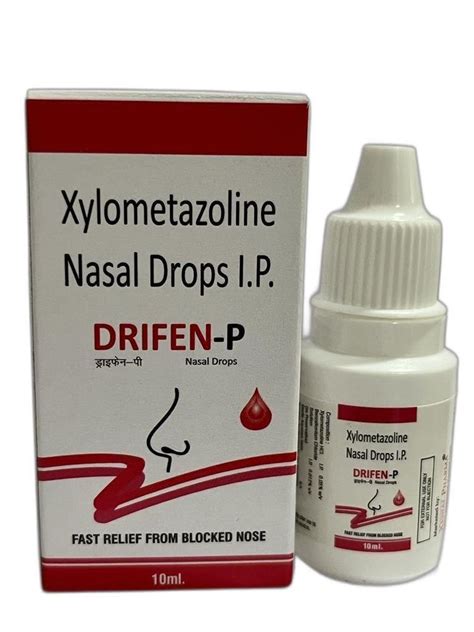 Xylometazoline Nasal Drops I P Drifen P Packaging Size 10ml Tds At