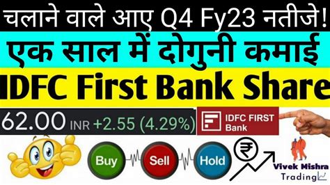 Idfc First Bank Share Price Q4 Fy23 Earnings Result Chart Buy On Dip