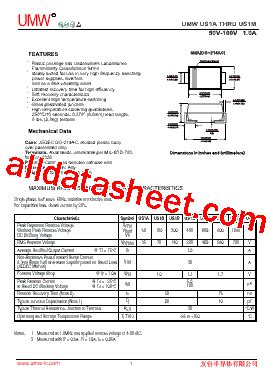 Us M Datasheet Pdf Guangdong Youtai Semiconductor Co Ltd