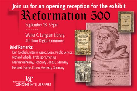 Langsam Library Exhibit Marks The 500th Anniversary Of The Reformation Liblog