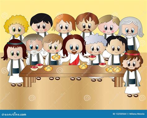 Last Supper Symbols (Religion/Christianity) Vector Illustration | CartoonDealer.com #61768640