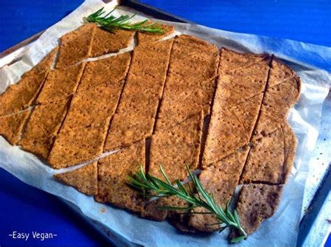 Easy Vegan Crackers Senza Glutine Al Rosmarino Vegan Senza Lievito