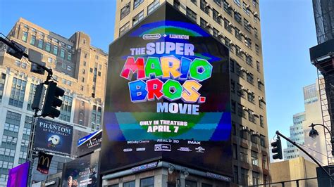 Super Mario Bros Movie 3d Billboard At New York City Youtube