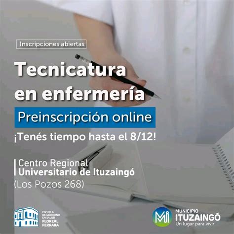 Abrieron las inscripciones para estudiar Enfermería en Ituzaingó