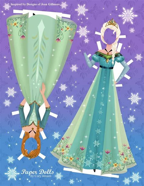 Disneys Frozen Printable Paper Dolls Frozen Paper Dolls Disney