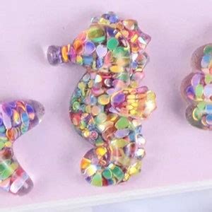 Seashell Cabochons Rainbow Shell Resin Embellishments Flat Back