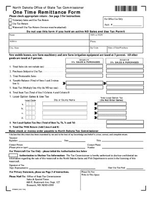 Fillable Online One Time Remittance Form One Time Remittance Form Fax