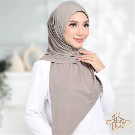 tudung bawal lazzy instant cotton premium anti kedutanti tembam