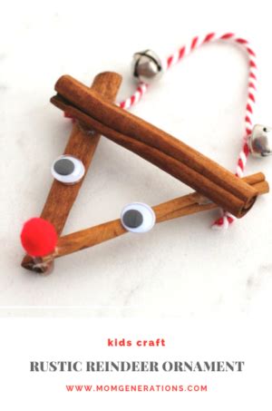 Rustic Reindeer Ornament Craft - Stylish Life for Moms