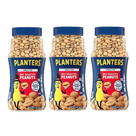 PLANTERS Dry Roasted Unsalted Peanut Made In U S A 453 G X 3 Makro PRO