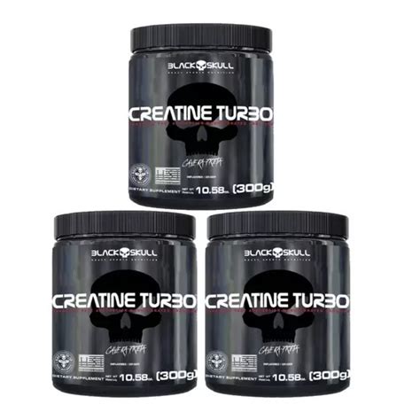 Kit X Creatina Monohidratada G Cada Creatine Turbo Blackskull Usa