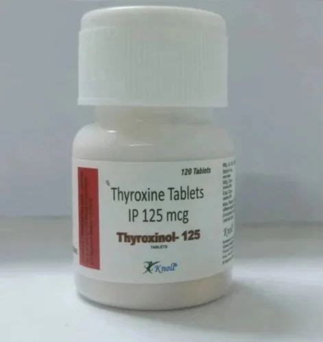 Thyroxine Thyroxinol 125 Mcg Tablet At Rs 270 Bottle Thyroid