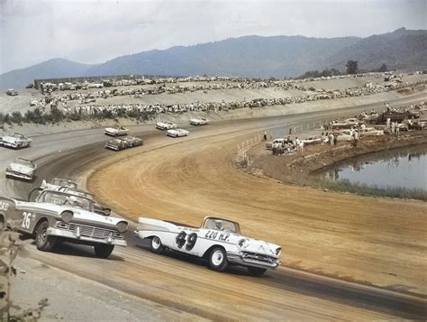 Nascars Past On Dirt Tracks In Black And White Color Photos Nascar