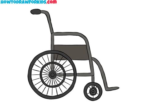 How To Draw A Wheelchair Easy Drawing Tutorial For Kids