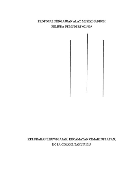 Proposal Pengajuan Alat Musik Hadroh Pdf