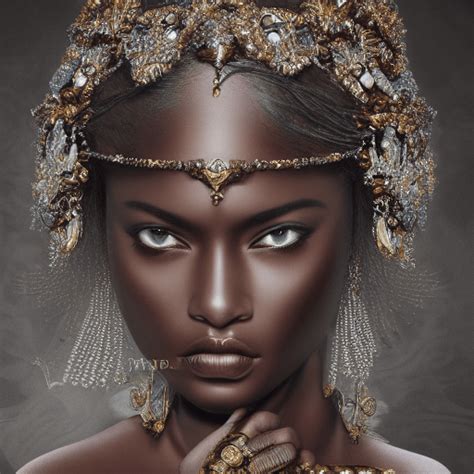 Aphrodite Melanin Dark Skinned Woman Crown · Creative Fabrica