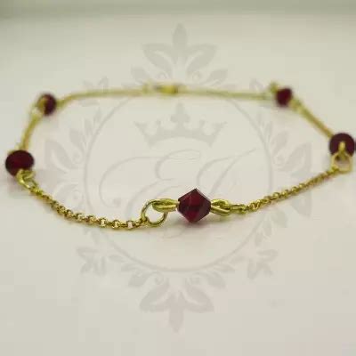 Pulsera Oro Kts Con Cristal Liviana De Grs Entre Joyas Caballito