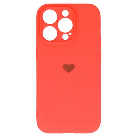 Vennus Silikonové Pouzdro Se Srdíčkem Pro Iphone 14 Pro Design 1 Coral Promobilycz