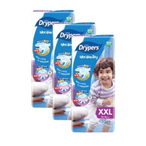 Drypers Wee Wee Dry Disposable Diaper Size Xxl Pack X Pcs Shopee