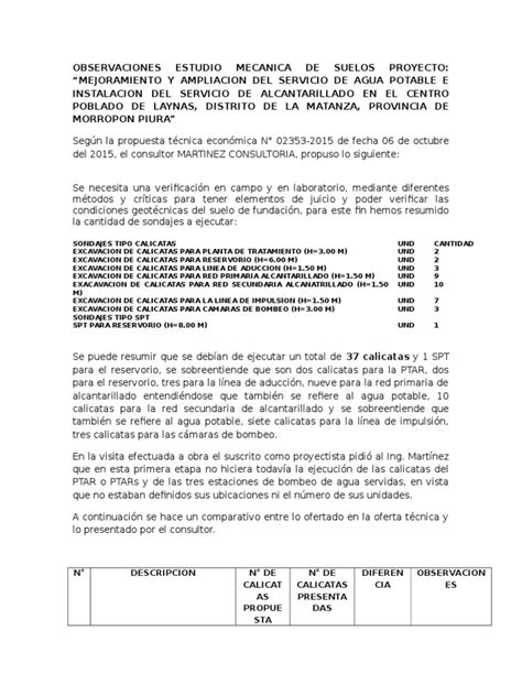 Pdf Observaciones Estudio Mecanica De Suelos Proyecto Dokumen Tips