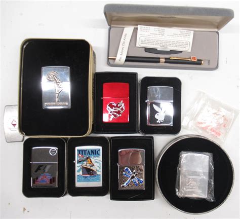 Collection Of Zippo And Other Lighters Incl Zippo 1935 Varga Girl