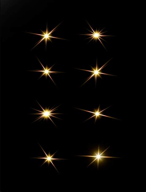 Premium Vector Shining Golden Stars Isolated