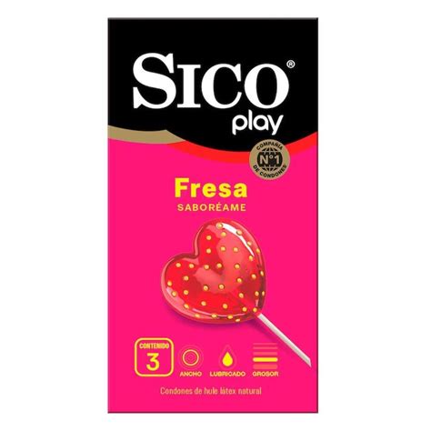 Condones Sico Play Fresa 3 Piezas Soriana