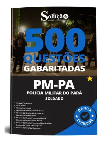 Apostila Caderno De Quest Es Para Soldado Pm Pa Pol Cia Militar