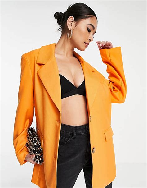 Vero Moda Oversize Blazer In Orange Asos