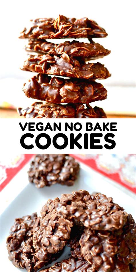 Incredibly Easy No Bake Chocolate Cookies Recipe Vegan No Bake Cookies Chocolate No Bake