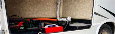 Portable Diesel Heater RV Storage Compartment Install