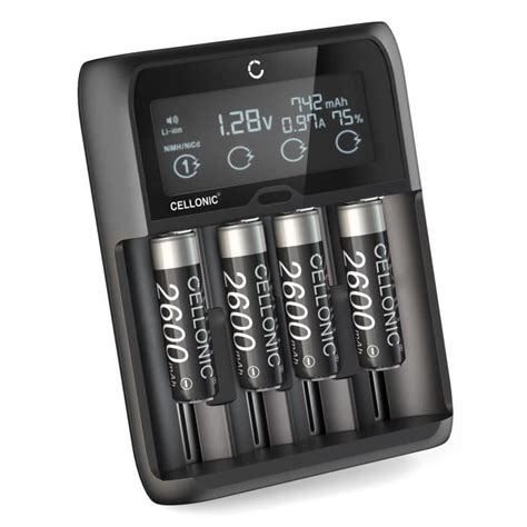 Cellonic X Aa Mah Chargeur De Piles Aa Aaa Lithium Et Lifepo