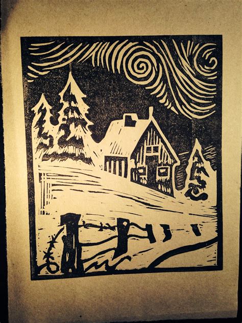 David S Drawing Room Christmas Lino Printing