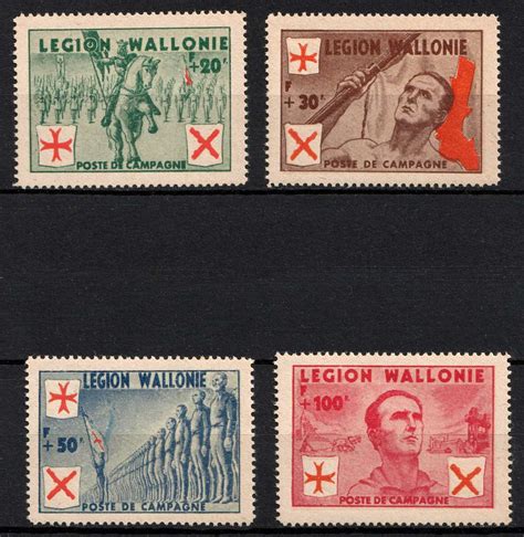 1942 Belgian Wallonia Legion Germany Mi I IV Full Set CV 200