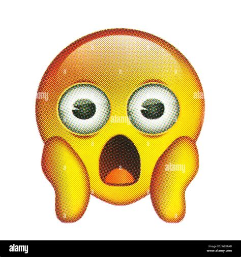 Face Screaming In Fear Emoticon Stock Photo Alamy