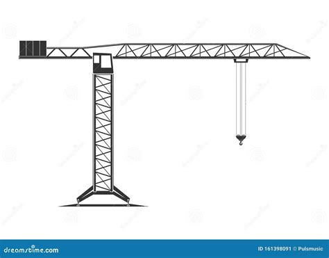 Icono de grúa de torre ilustración del vector Ilustración de torre