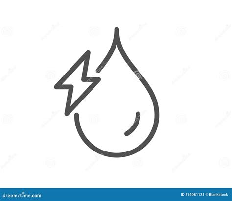 Hydroelectricity Line Icon Hydroelectric Energy Type Sign Vector