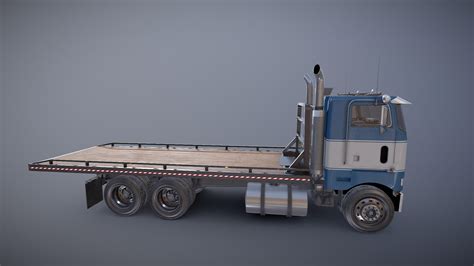 Peterbilt 362 Flatbed Truck - 3D Model by Veaceslav Condraciuc