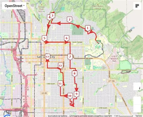 Salt Lake City Marathon 2024 Half Marathon Course Gpx