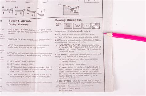 Designs Understanding Sewing Pattern Instruction Sheet Stephenaurthur