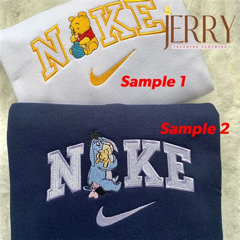 Winnie The Pooh Nike Embroidered Sweatshirt Jerry Clothing